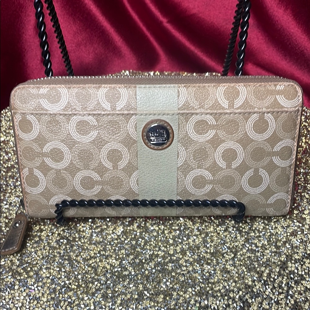 Coach Signature Beige Wallet